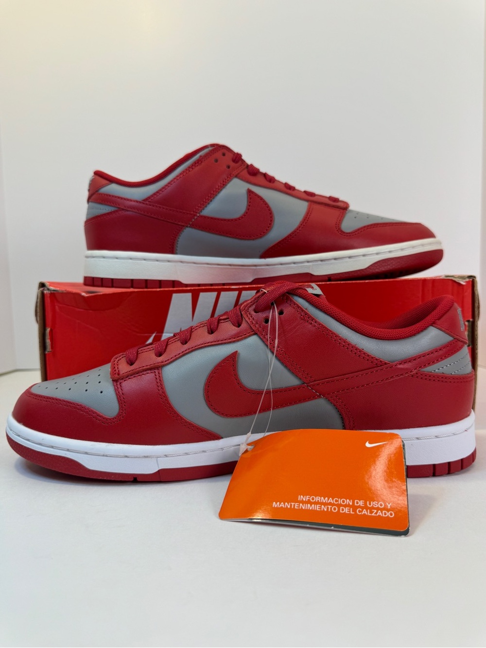 Nike Dunk Low Retro UNLV 2021 Medium Grey Varsity Red Men's Size 11 - Picture 2 of 8